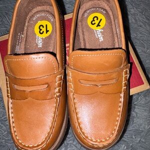 Kids Tan Memory Foam Loafers